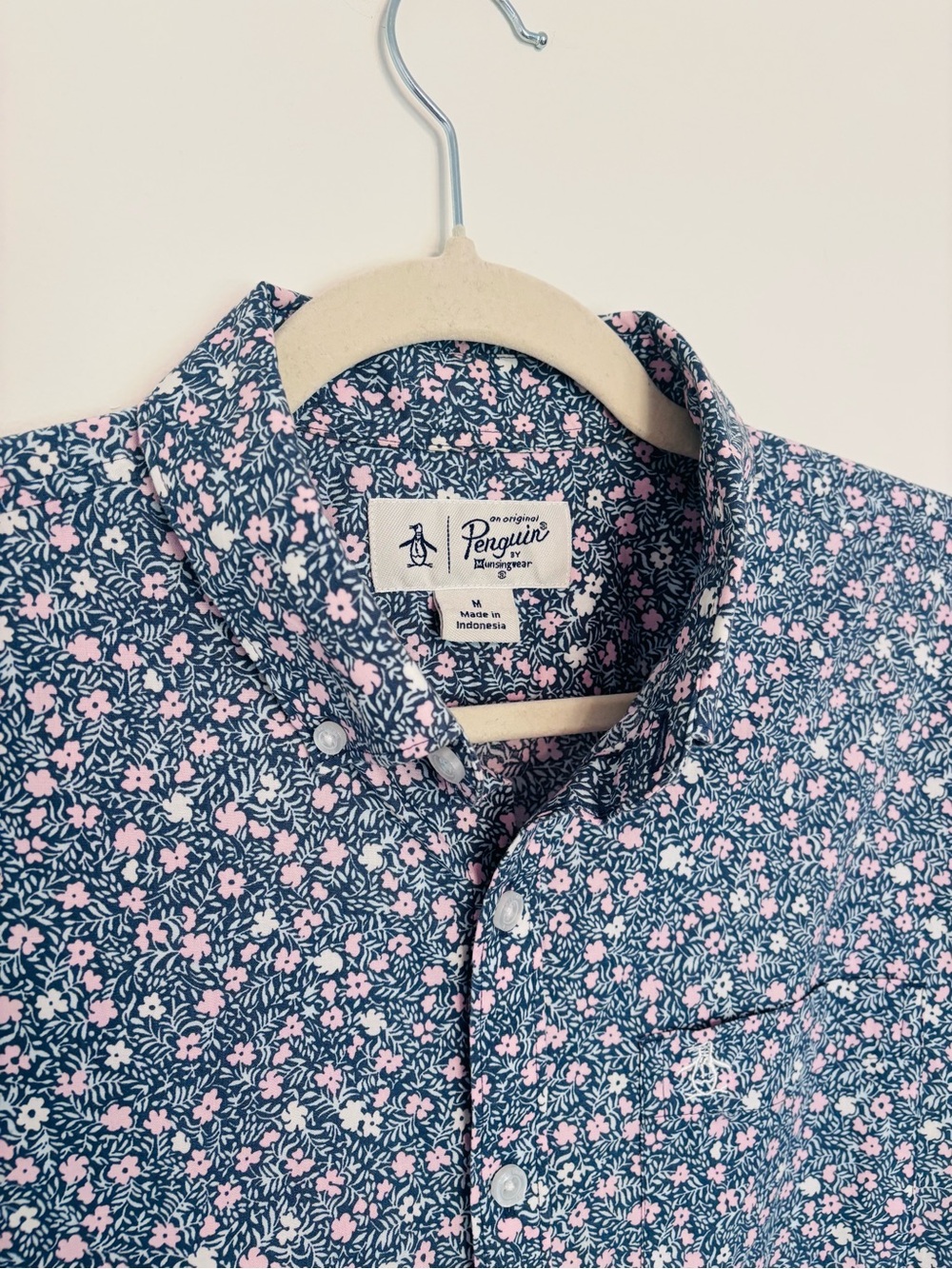 Original Penguin Men's Button Down Floral Shirt Summer Resort Office - Picture 3 of 6